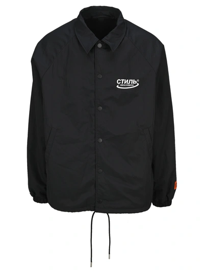 Shop Heron Preston Coach Jacket In Black