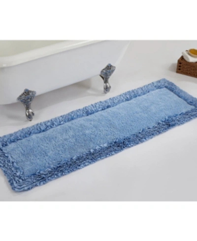 Better Trends Ruffle Bath Runner, 20" X 60" In Blue