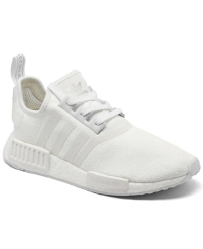 Shop Adidas Originals Adidas Women's Nmd R1 Casual Sneakers From Finish Line In Cloud White, Silver Metal