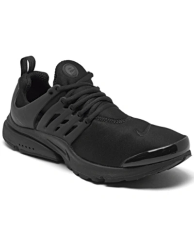 Shop Nike Men's Air Presto Casual Sneakers From Finish Line In Black