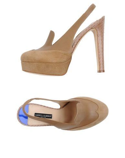 Shop Alberto Guardiani Pump In Camel