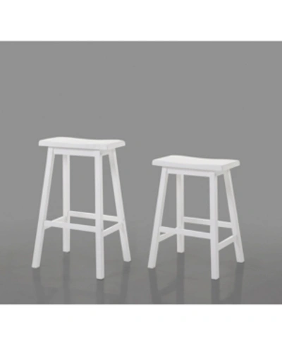 Shop Acme Furniture Gaucho 29" Bar Stool (set Of 2) In White