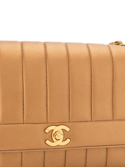 Pre-owned Chanel 1992 Mademoiselle Shoulder Bag In Gold
