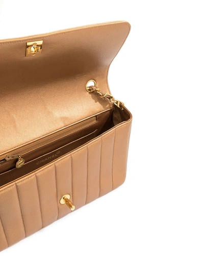 Pre-owned Chanel 1992 Mademoiselle Shoulder Bag In Gold