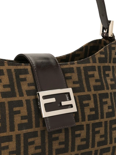 Pre-owned Fendi Zucca Pattern Handbag In Brown