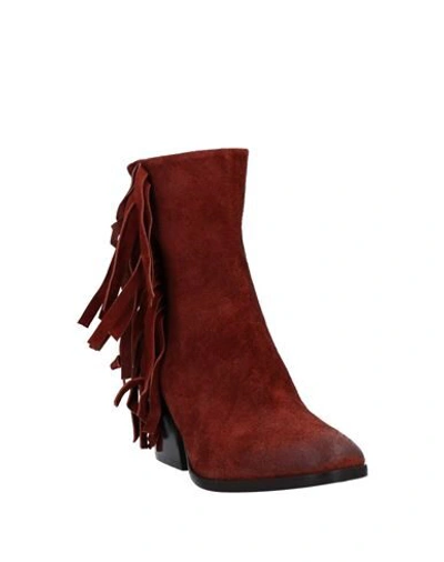 Shop Fiorifrancesi Ankle Boots In Brick Red