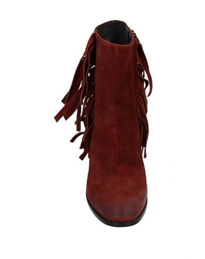 Shop Fiorifrancesi Ankle Boots In Brick Red