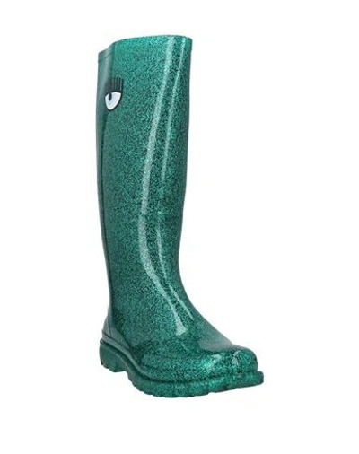 Shop Chiara Ferragni Boots In Emerald Green