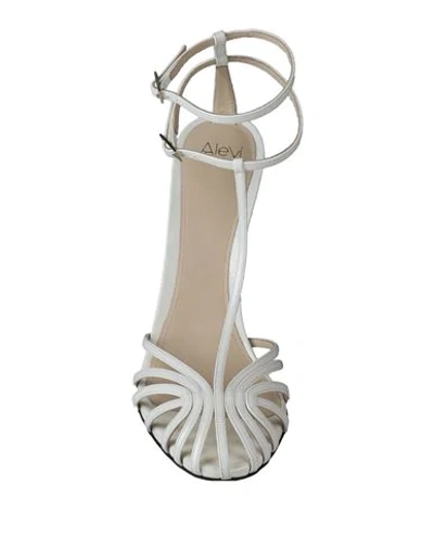Shop Alevì Milano Aleví Milano Woman Sandals White Size 11 Leather