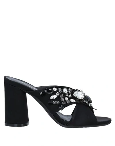 Shop Tiffi Woman Sandals Black Size 6 Textile Fibers