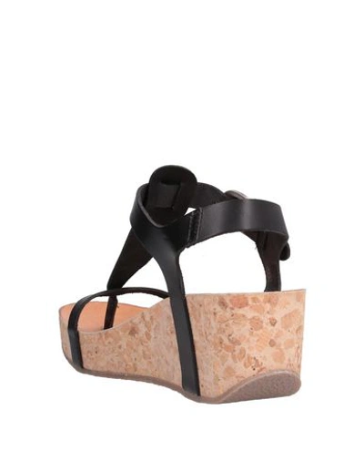 Amust Toe Strap Sandals In Black | ModeSens