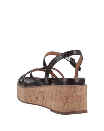 Shop 67 Sixtyseven Sandals In Dark Brown