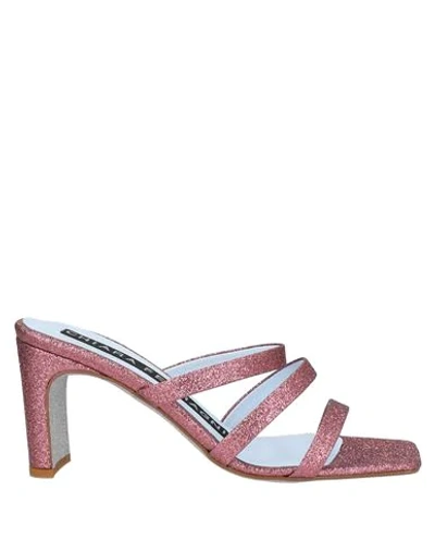 Shop Chiara Ferragni Woman Sandals Fuchsia Size 6 Textile Fibers In Pink