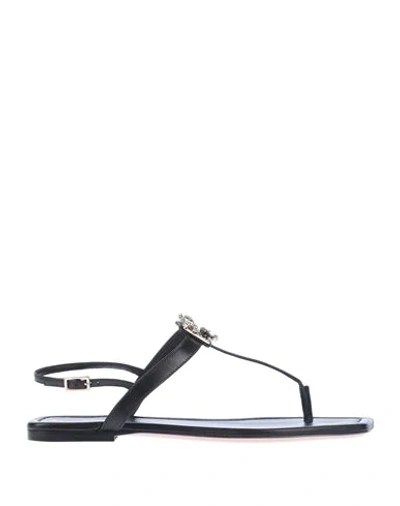 Roger Vivier Toe Strap Sandals In Black
