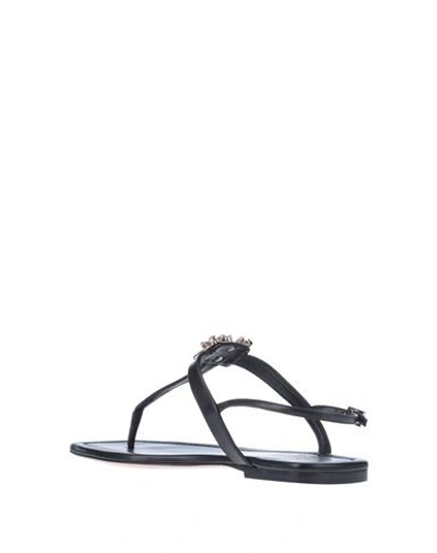 Roger Vivier Toe Strap Sandals In Black