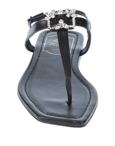 Roger Vivier Toe Strap Sandals In Black