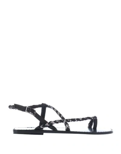 Shop Sigerson Morrison Toe Strap Sandals In Black