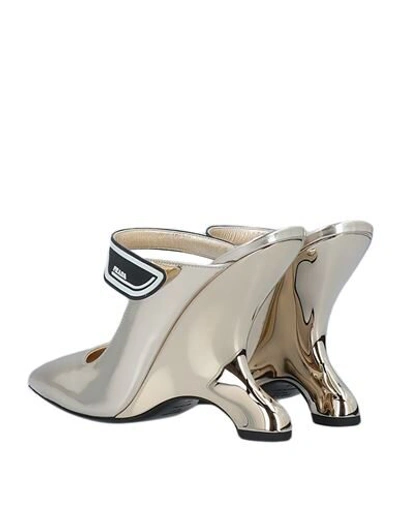 Shop Prada Mules & Clogs In Platinum