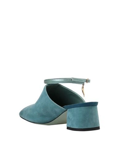 Shop Paola D'arcano Woman Sandals Pastel Blue Size 7 Soft Leather