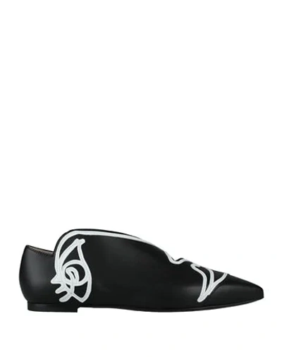 Shop Moschino Ballet Flats In Black