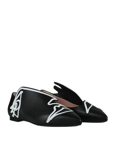 Shop Moschino Ballet Flats In Black