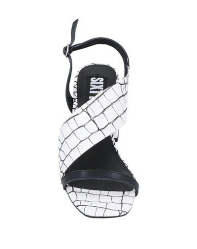 Shop 67 Sixtyseven Woman Sandals White Size 7.5 Soft Leather, Textile Fibers