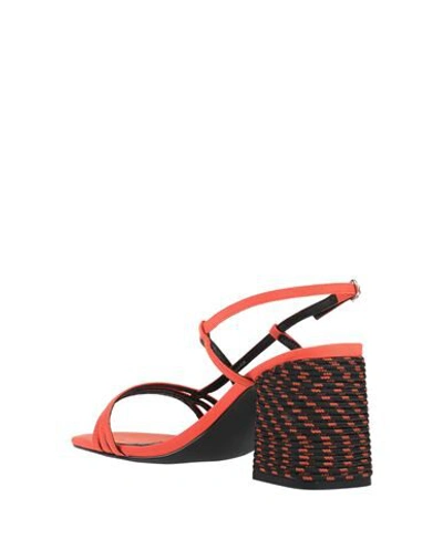 Shop 67 Sixtyseven Woman Sandals Orange Size 5 Textile Fibers