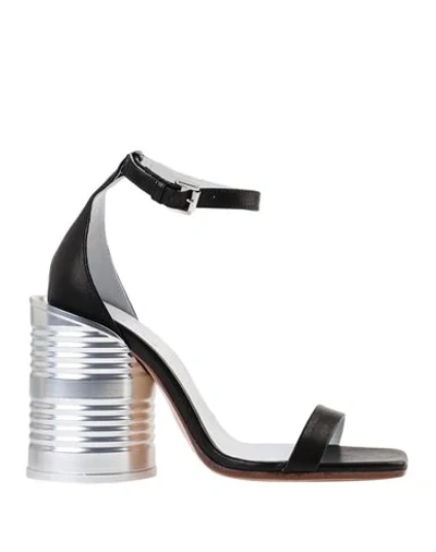 Shop Maison Margiela Mm6  Woman Sandals Black Size 5 Soft Leather