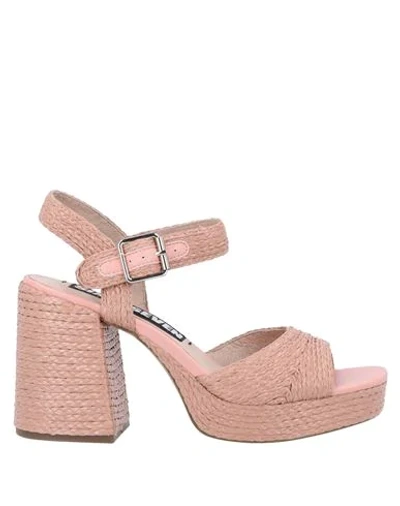 Shop 67 Sixtyseven Sandals In Pale Pink