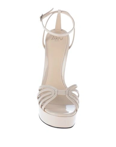 Shop Alevì Milano Aleví Milano Woman Sandals Beige Size 7 Soft Leather