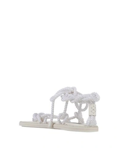 Shop Ann Demeulemeester Toe Strap Sandals In White