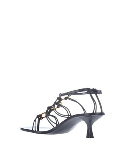 Cult Gaia Toe Strap Sandals In Black