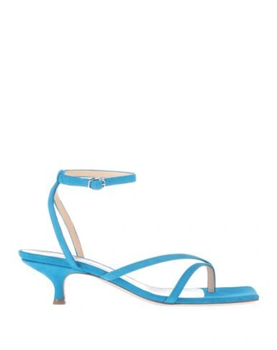 Shop A.w.a.k.e. Toe Strap Sandals In Azure