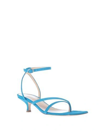 Shop A.w.a.k.e. Toe Strap Sandals In Azure