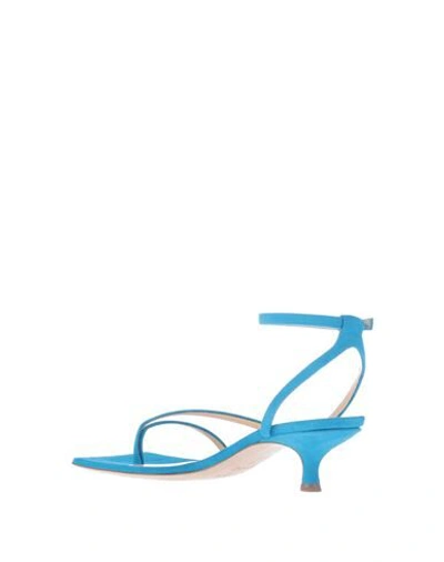 Shop A.w.a.k.e. Toe Strap Sandals In Azure