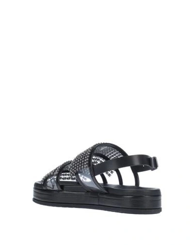 Shop Apepazza Woman Sandals Black Size 7 Soft Leather, Textile Fibers