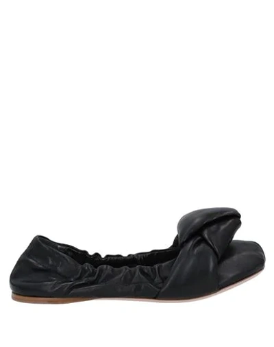 Shop Miu Miu Woman Ballet Flats Black Size 6 Soft Leather