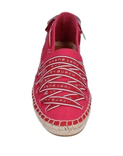 Shop Tory Burch Woman Espadrilles Fuchsia Size 5 Textile Fibers In Pink