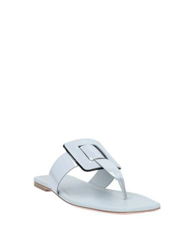 Roger Vivier Flip Flops In Light Grey