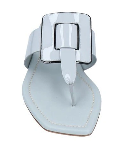 Roger Vivier Flip Flops In Light Grey