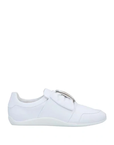 Shop Roger Vivier Woman Sneakers White Size 4 Soft Leather
