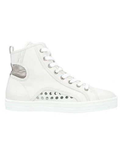 Shop Hogan Rebel Sneakers In Light Grey