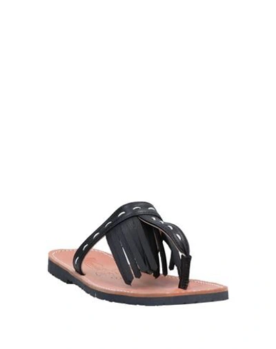 Shop Virreina Toe Strap Sandals In Black