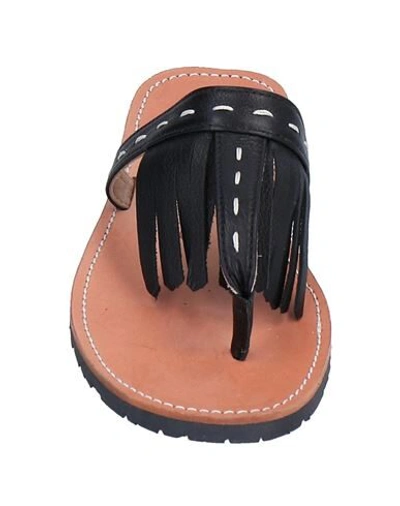 Shop Virreina Toe Strap Sandals In Black