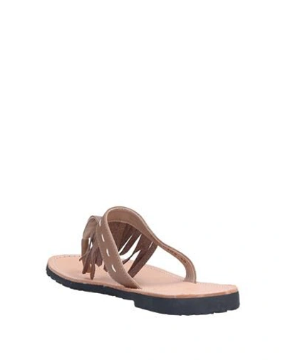 Shop Virreina Toe Strap Sandals In Khaki