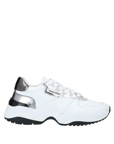 Shop Dsquared2 Woman Sneakers White Size 6 Calfskin