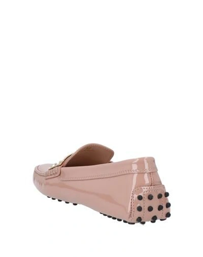 Shop Tod's Woman Loafers Blush Size 5 Soft Leather In Pink