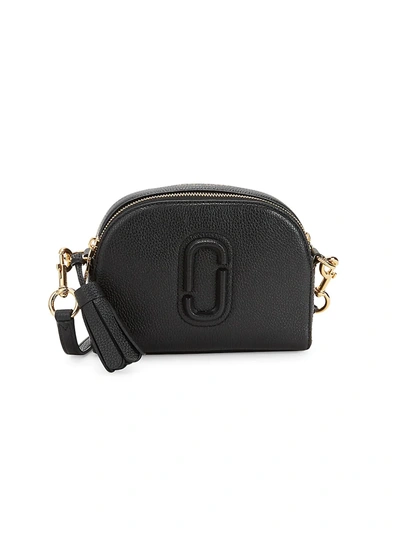 Shop The Marc Jacobs Women's Shutter Leather Crossbody Bag In Black
