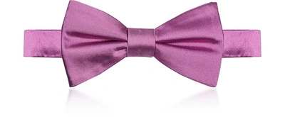 Shop Laura Biagiotti Designer Bowties And Cummerbunds Mauve Woven Silk Pre-tied Bow-tie In Rose