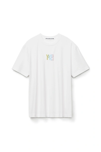 Shop Alexander Wang Puff Logo T-shirt In White